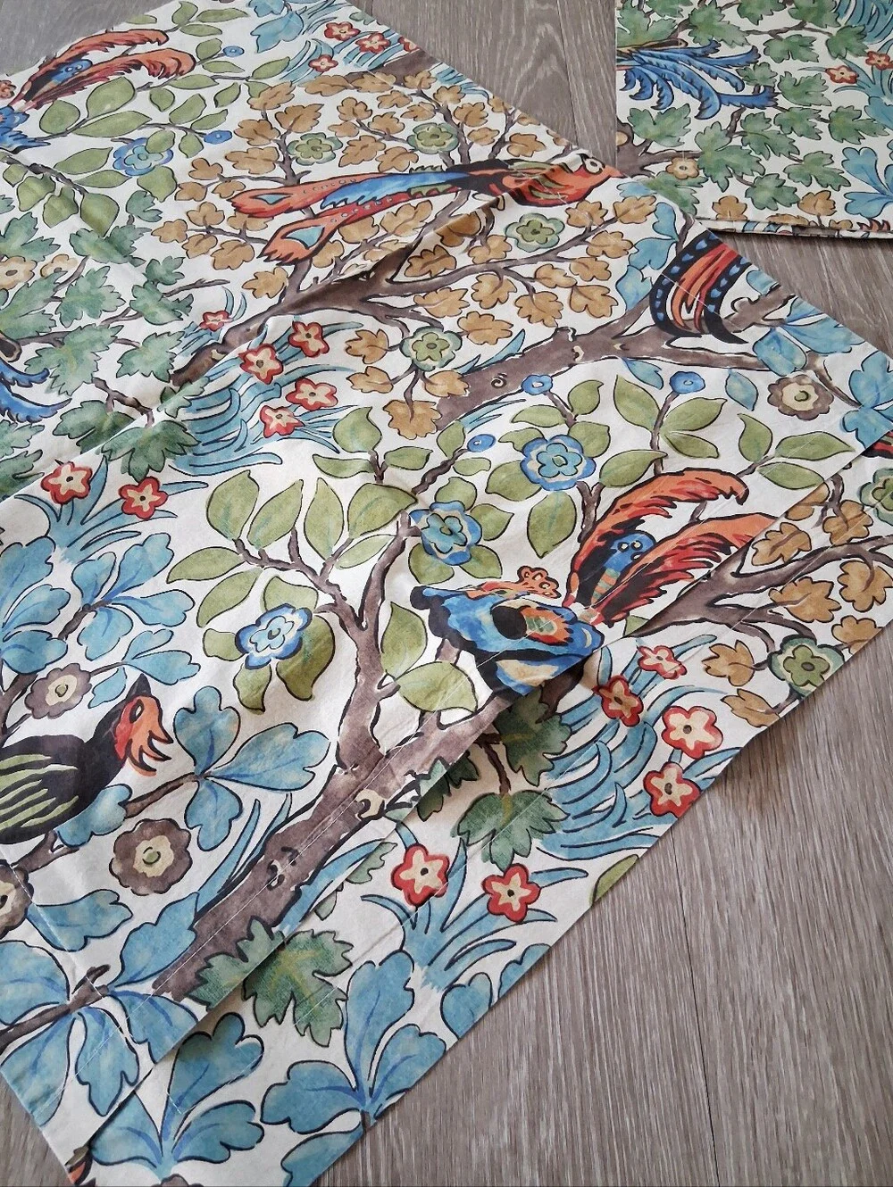 Pottery Barn Mayle Queen Duvet Cover And Shams Birds Botanical Floral